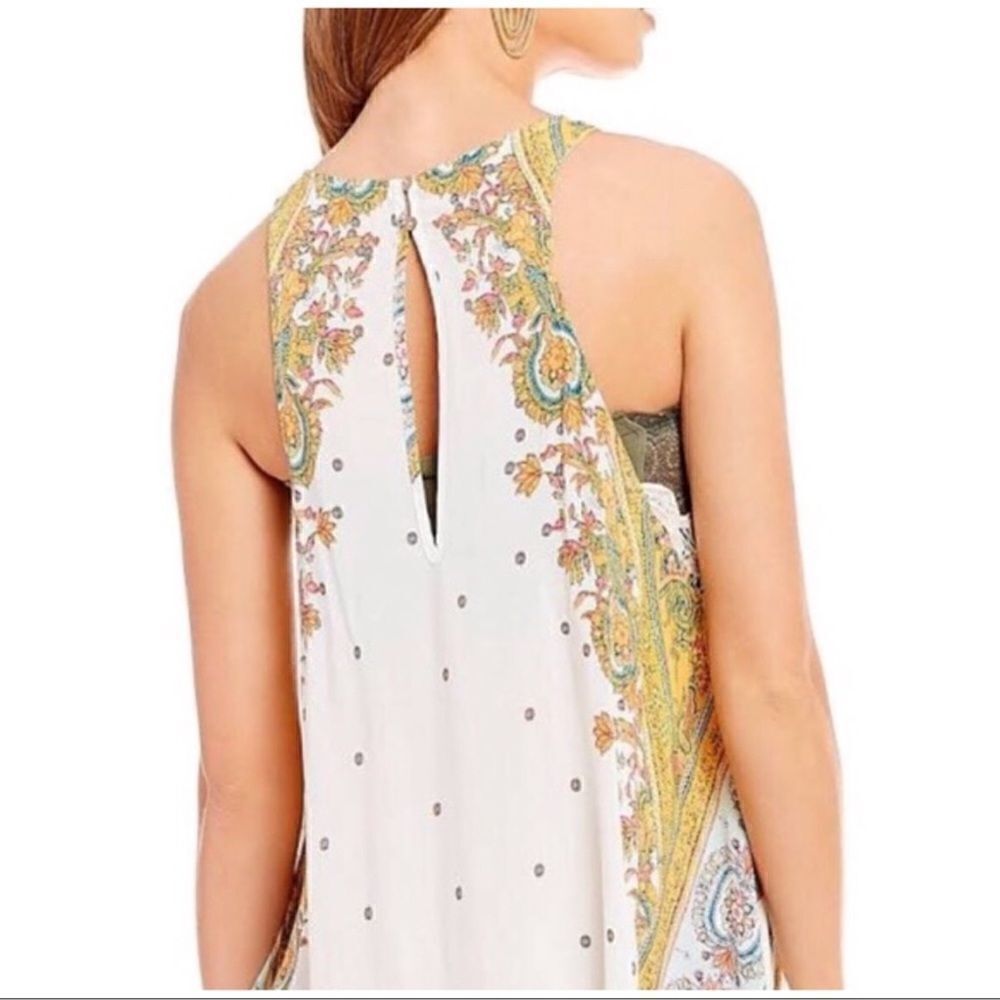 Free People Intimately Darjeeling Printed Mini Slip Dress In Ivory Combo Size XS - Picture 2 of 11